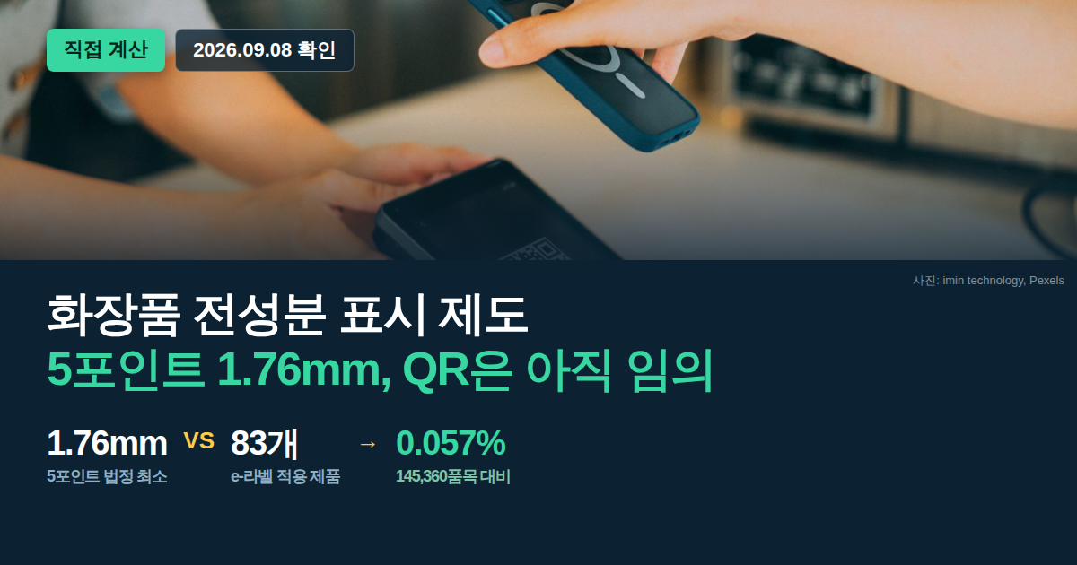 화장품 전성분 표시와 e-라벨 QR 제도